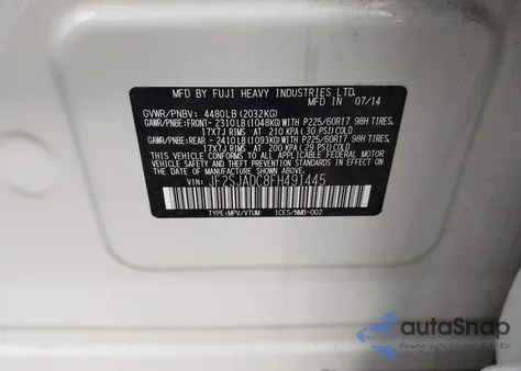 2015 Subaru Forester 2.5I Premium from USA, damaged, VIN JF2SJADC8FH491445